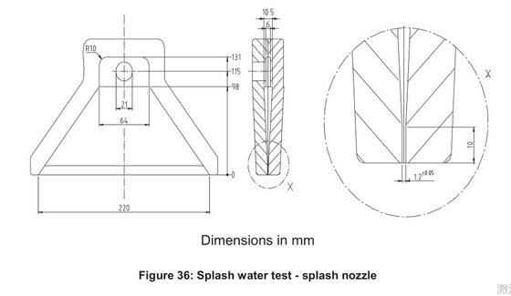 Choc thermique de la figure 4 d'OIN 16750-4 avec l'installation d'essai d'acier inoxydable d'équipement d'essai d'IP d'appareil de contrôle de l'eau d'éclaboussure pour Splas