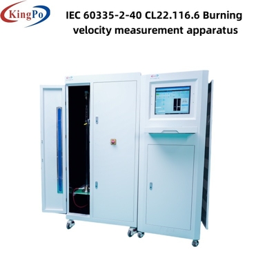 Appareil de mesure de la vitesse de combustion IEC 60335-2-40 CL22.116.6 avec conception conviviale