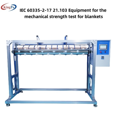 IEC 60335-2-17 21.103 Équipement pour le test de résistance mécanique pour couvertures